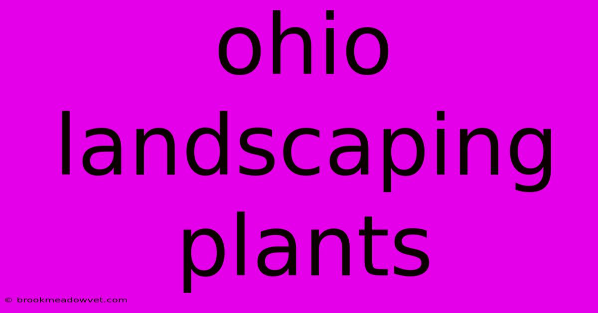 Ohio Landscaping Plants