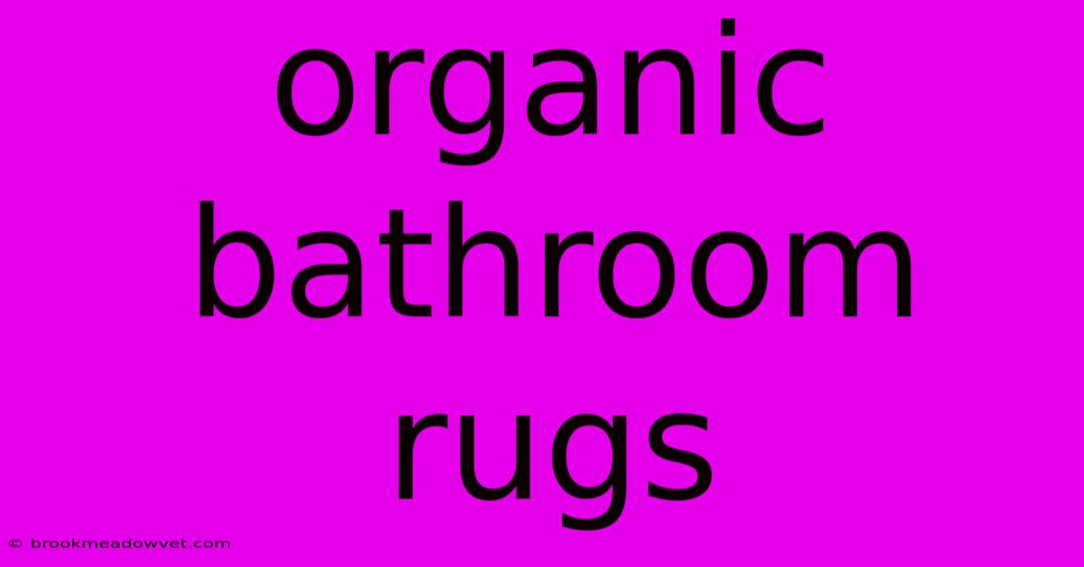 Organic Bathroom Rugs