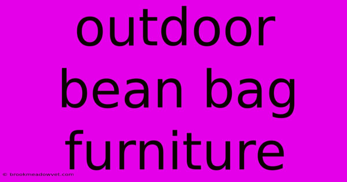 Outdoor Bean Bag Furniture