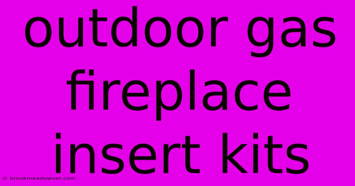 Outdoor Gas Fireplace Insert Kits