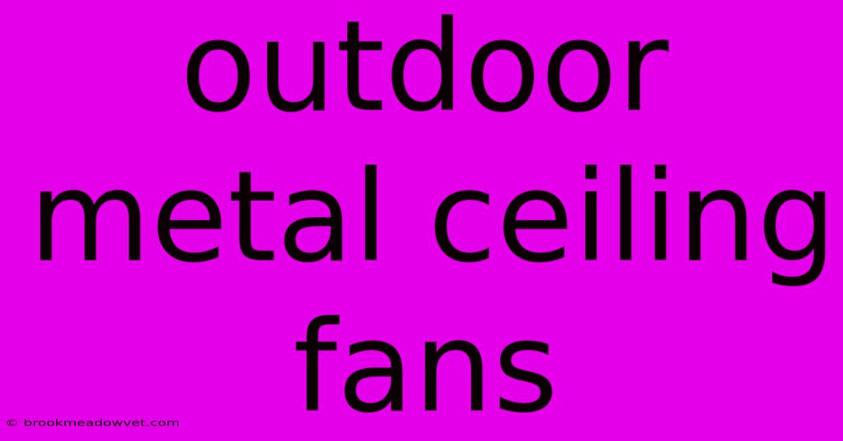 Outdoor Metal Ceiling Fans