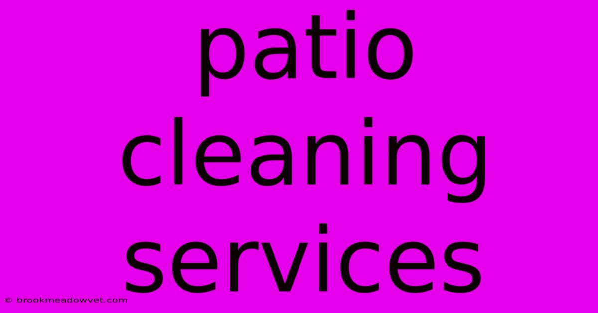 Patio Cleaning Services