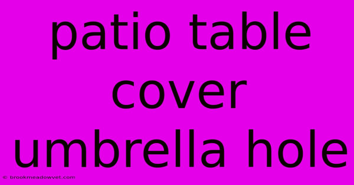 Patio Table Cover Umbrella Hole