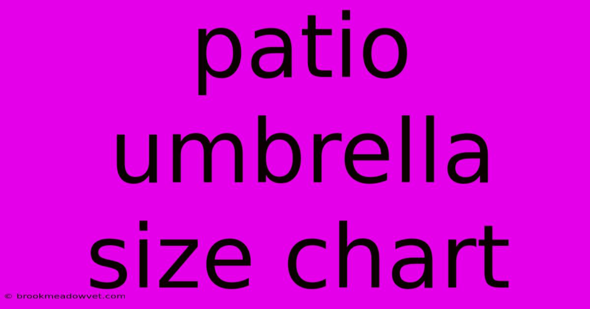 Patio Umbrella Size Chart