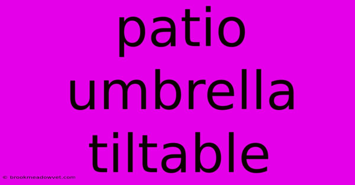 Patio Umbrella Tiltable