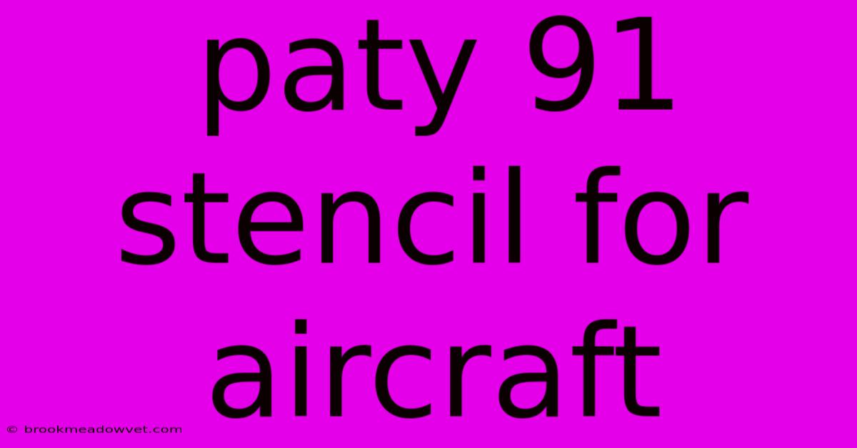 Paty 91 Stencil For Aircraft