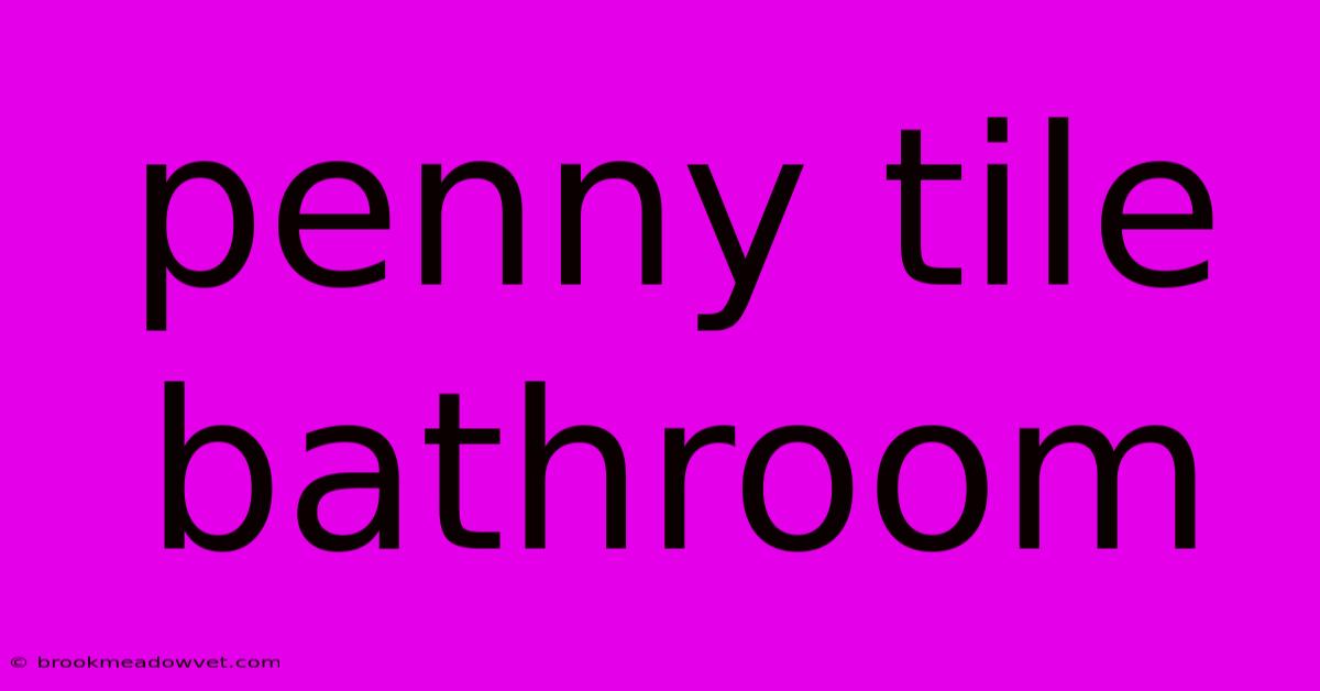 Penny Tile Bathroom