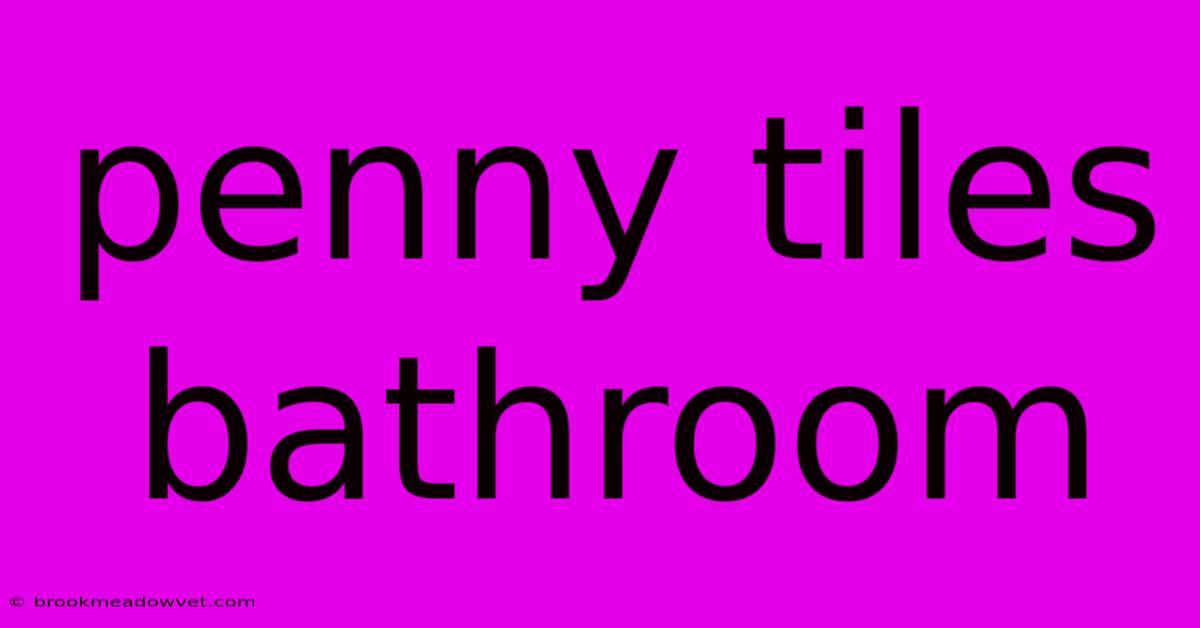 Penny Tiles Bathroom