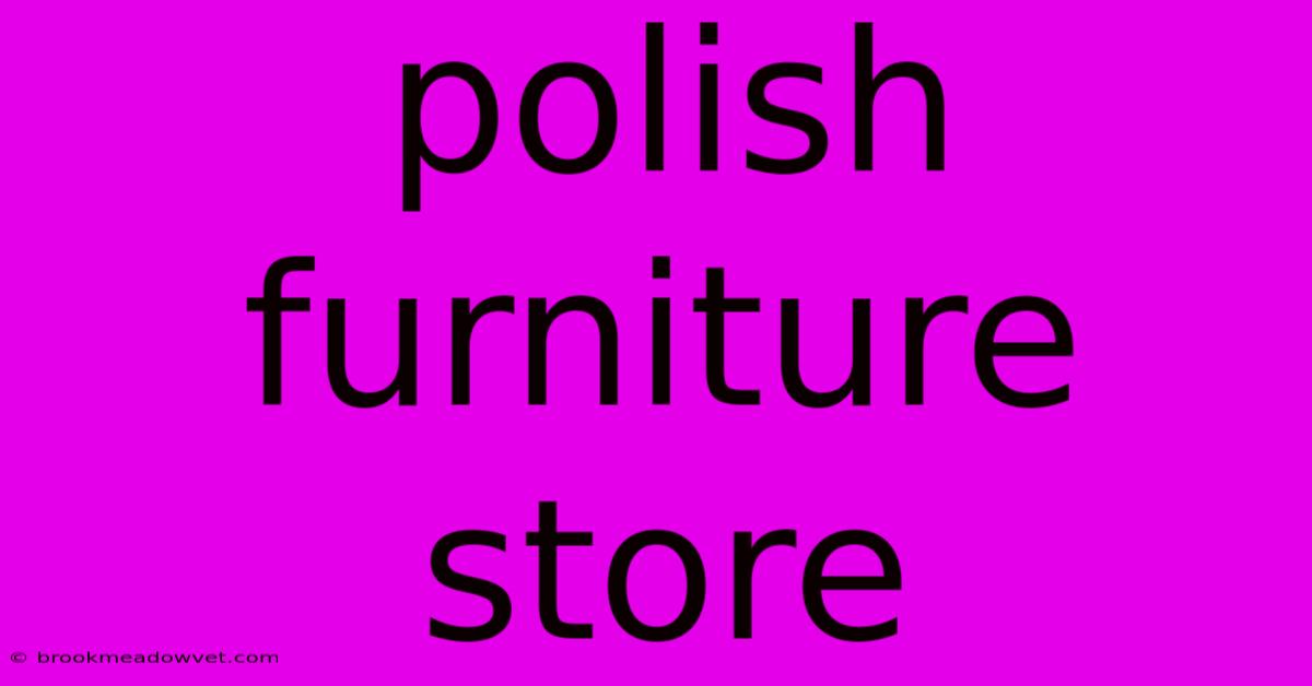 Polish Furniture Store