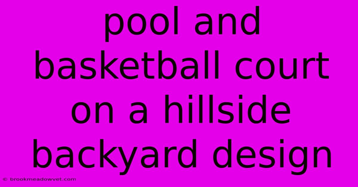 Pool And Basketball Court On A Hillside Backyard Design