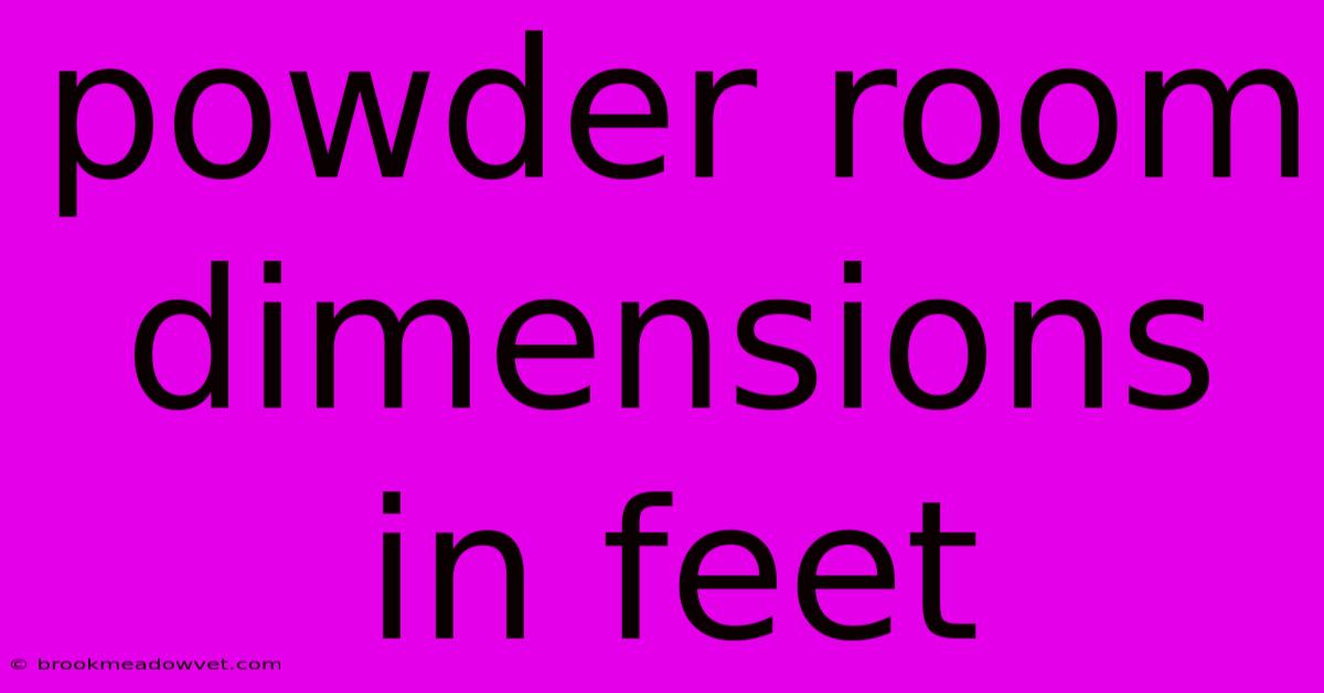 Powder Room Dimensions In Feet