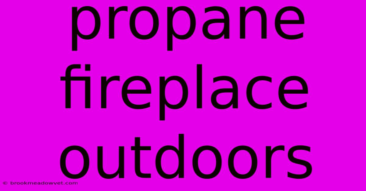 Propane Fireplace Outdoors