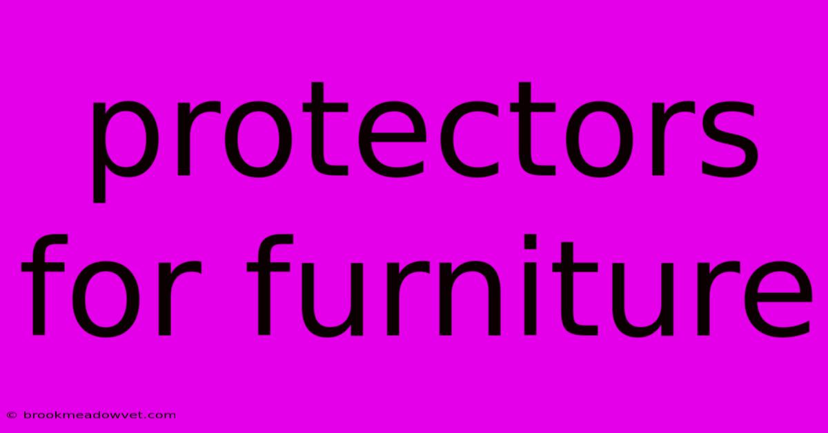 Protectors For Furniture