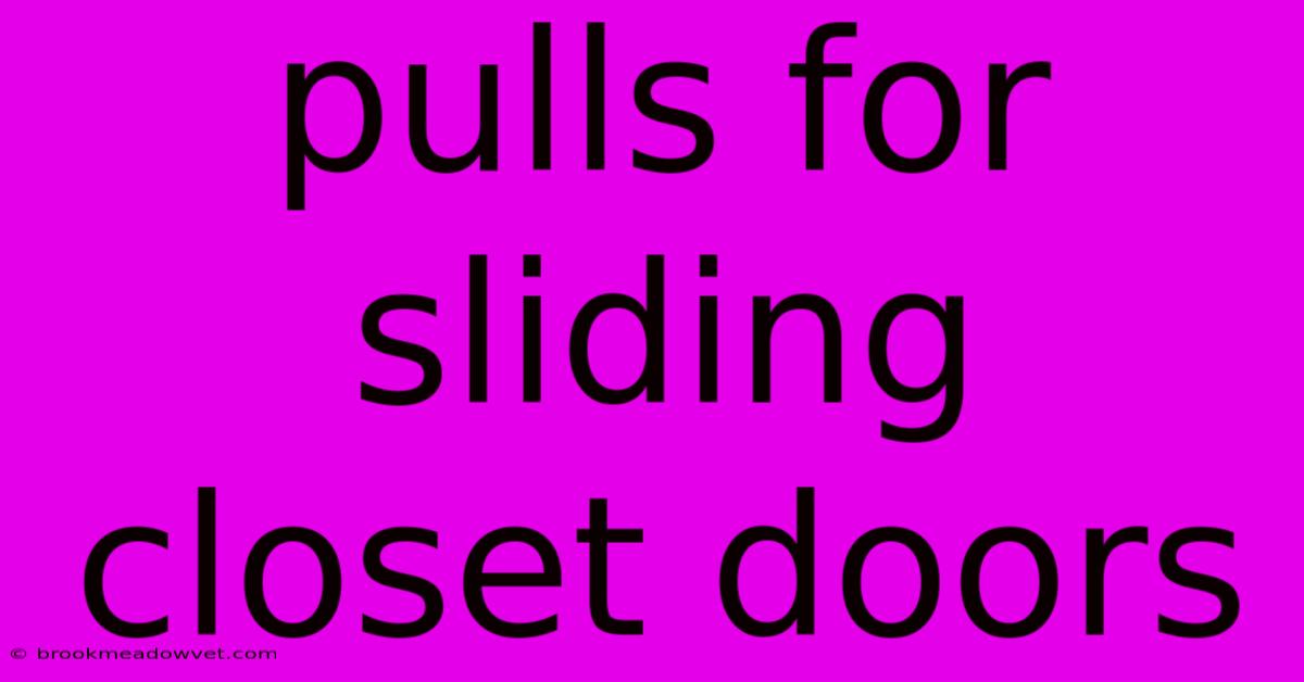 Pulls For Sliding Closet Doors