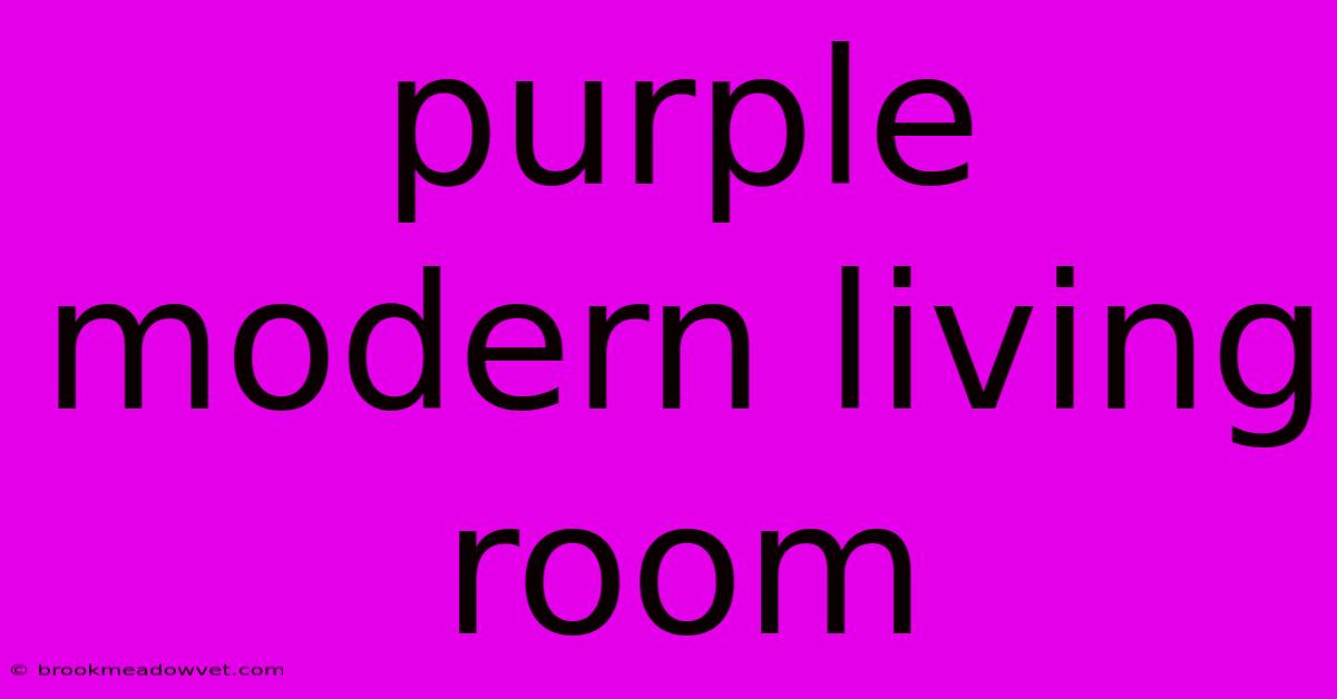 Purple Modern Living Room