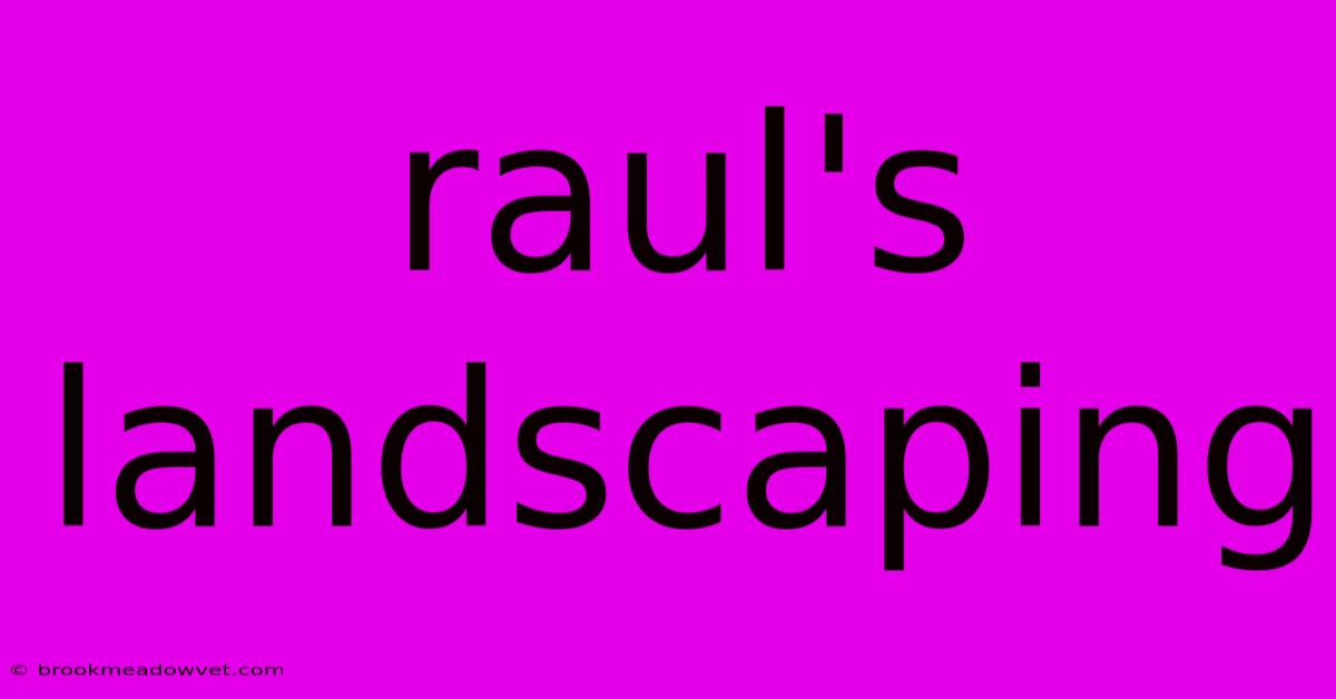 Raul's Landscaping