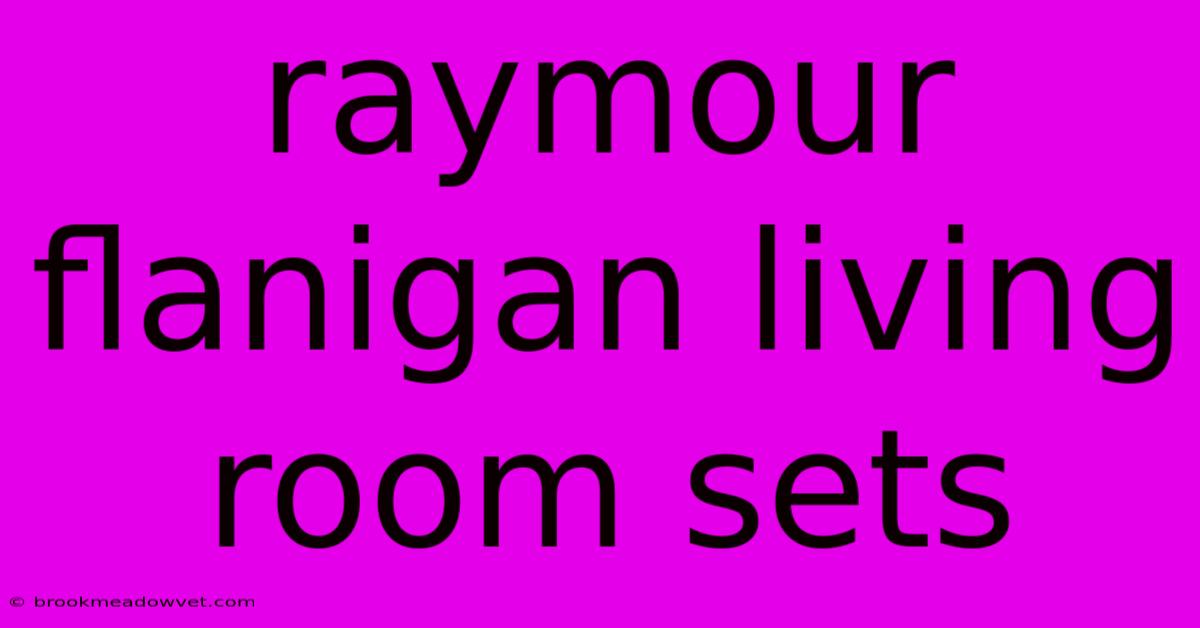 Raymour Flanigan Living Room Sets