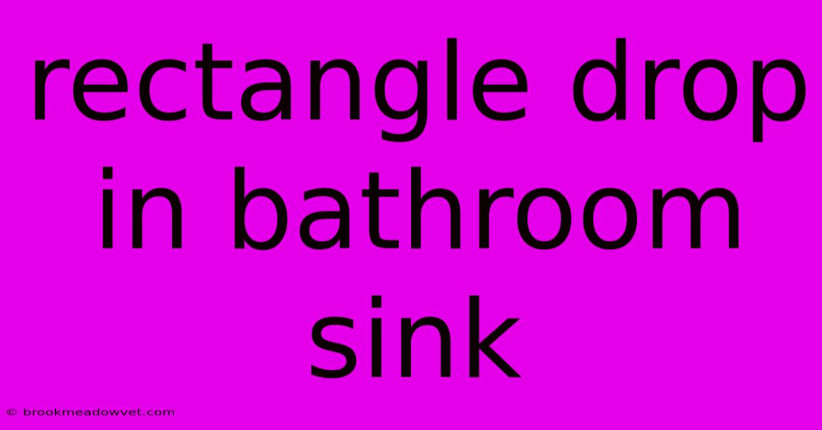 Rectangle Drop In Bathroom Sink