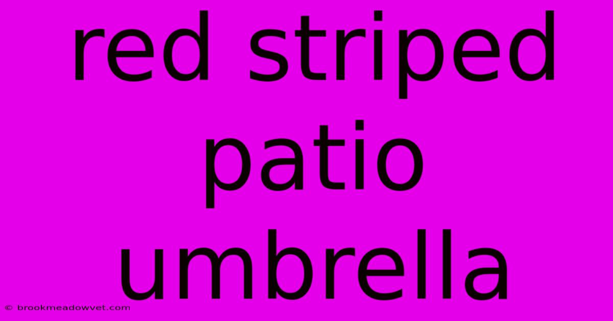 Red Striped Patio Umbrella