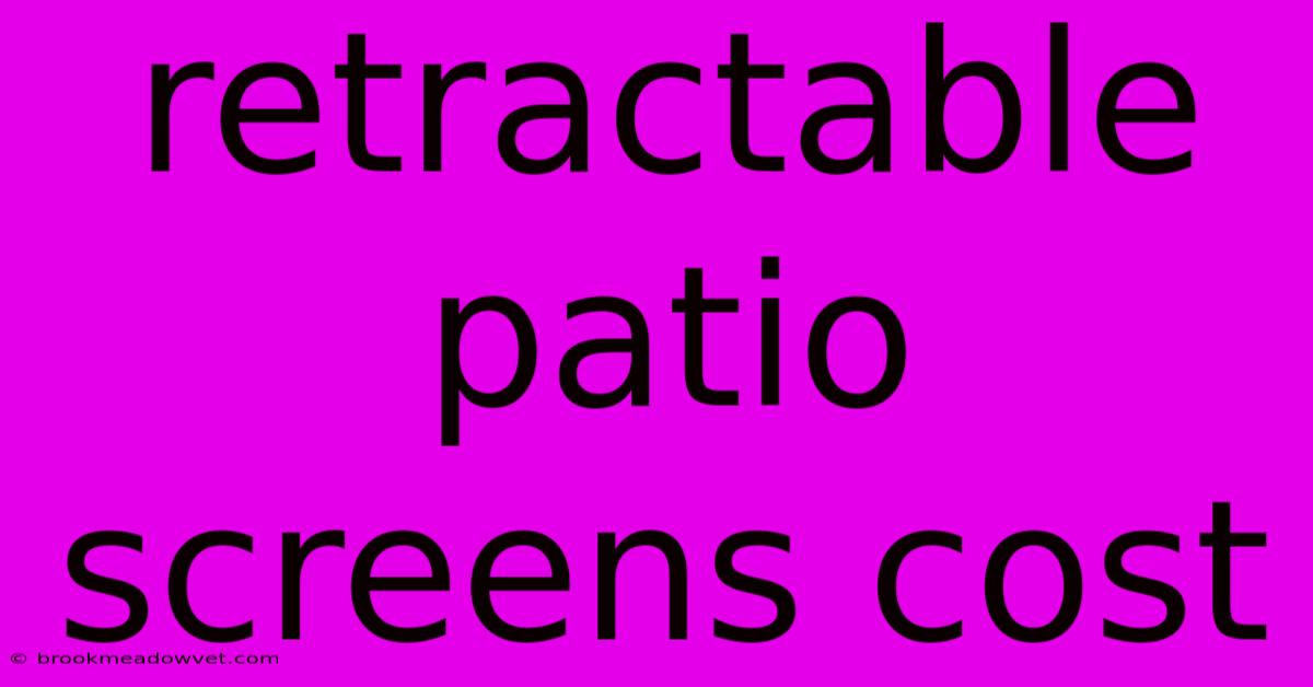 Retractable Patio Screens Cost