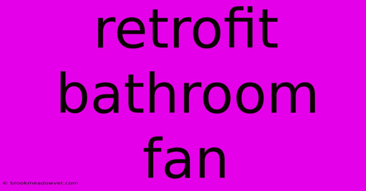 Retrofit Bathroom Fan