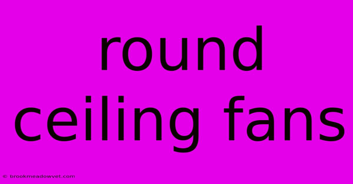 Round Ceiling Fans