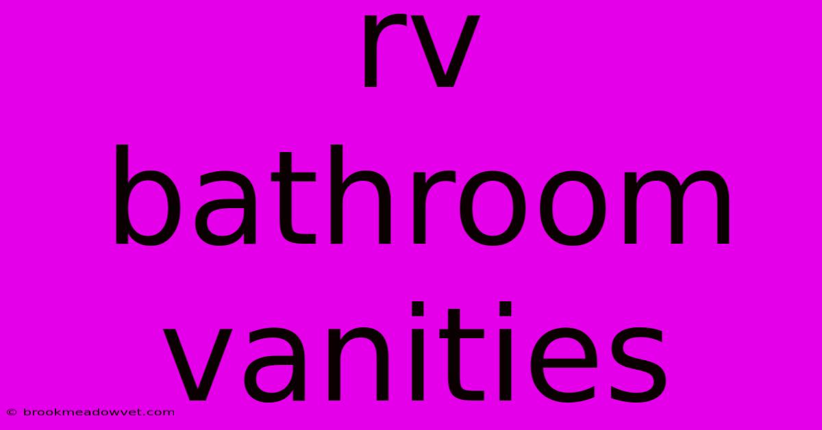 Rv Bathroom Vanities