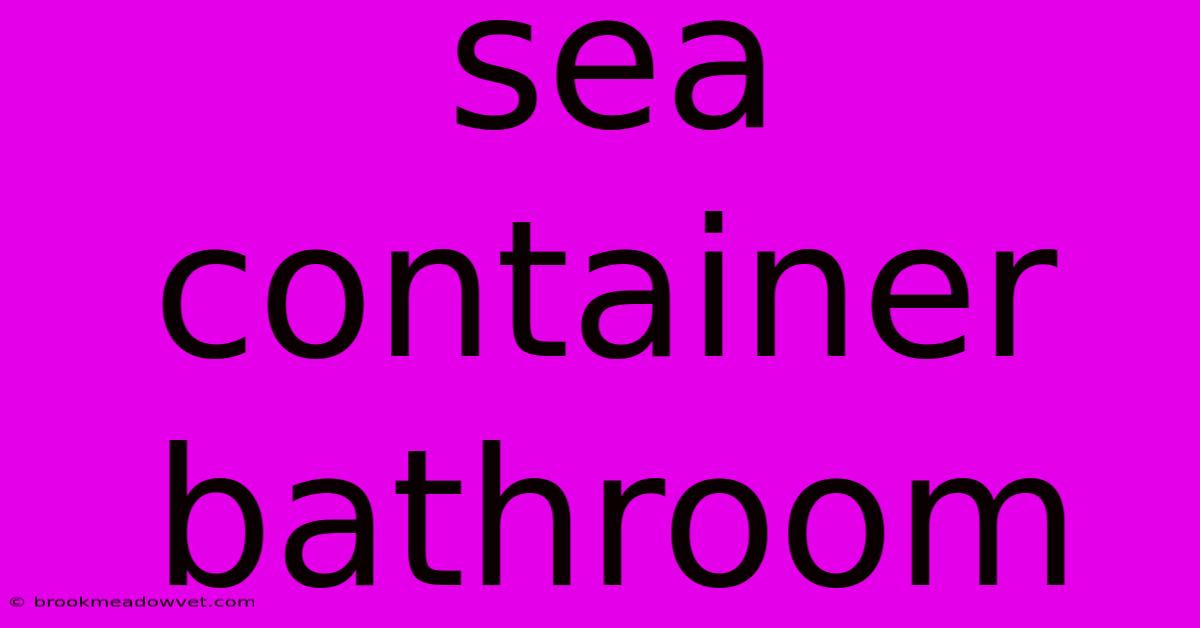 Sea Container Bathroom