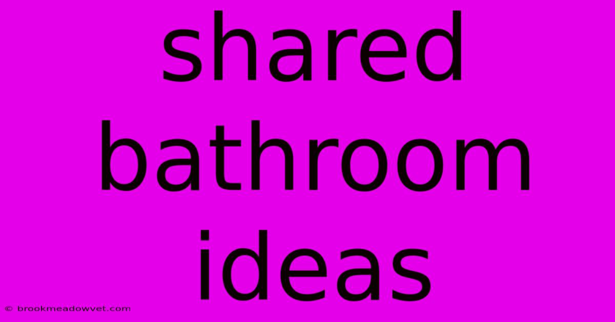 Shared Bathroom Ideas