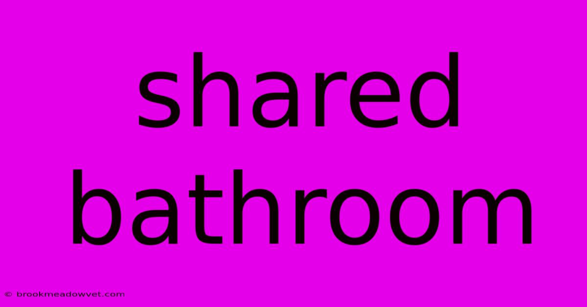 Shared Bathroom