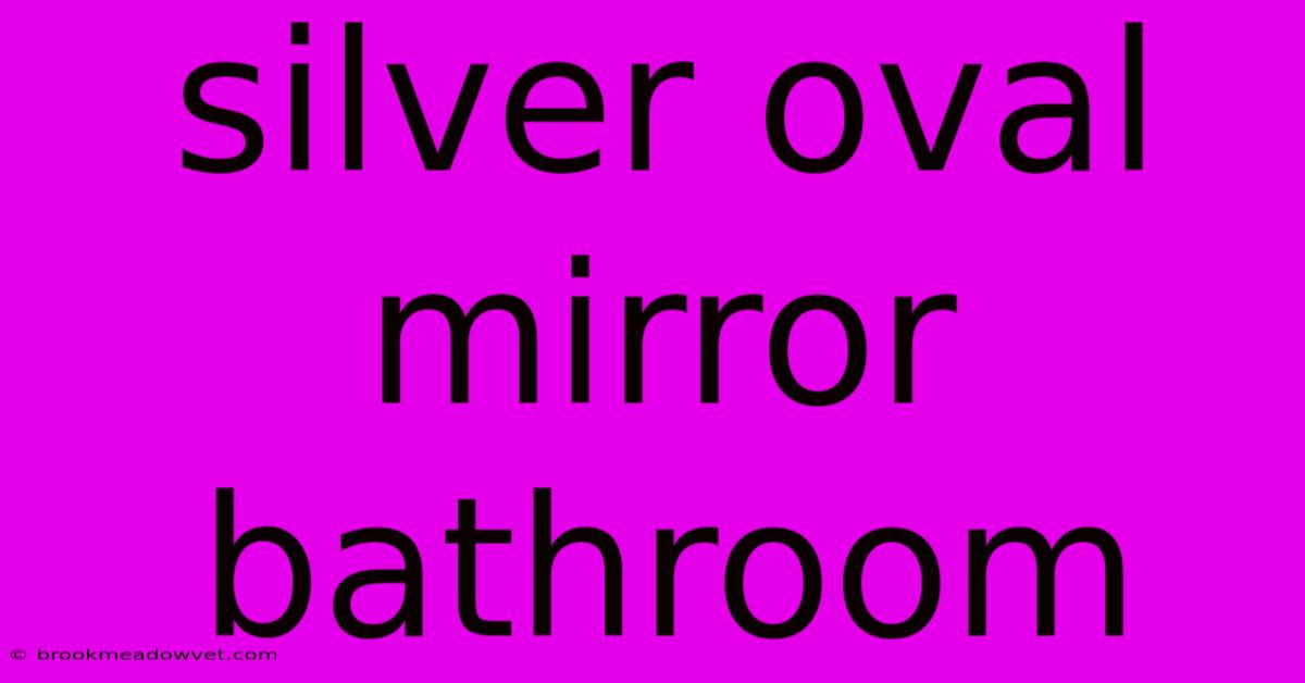 Silver Oval Mirror Bathroom