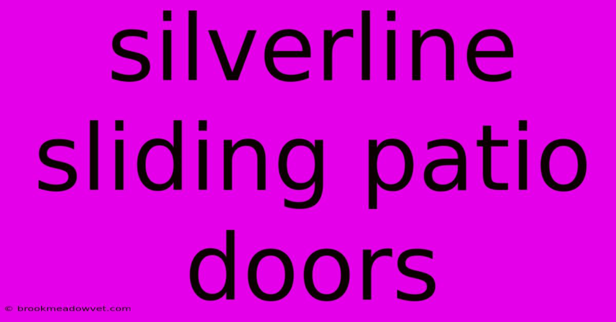 Silverline Sliding Patio Doors