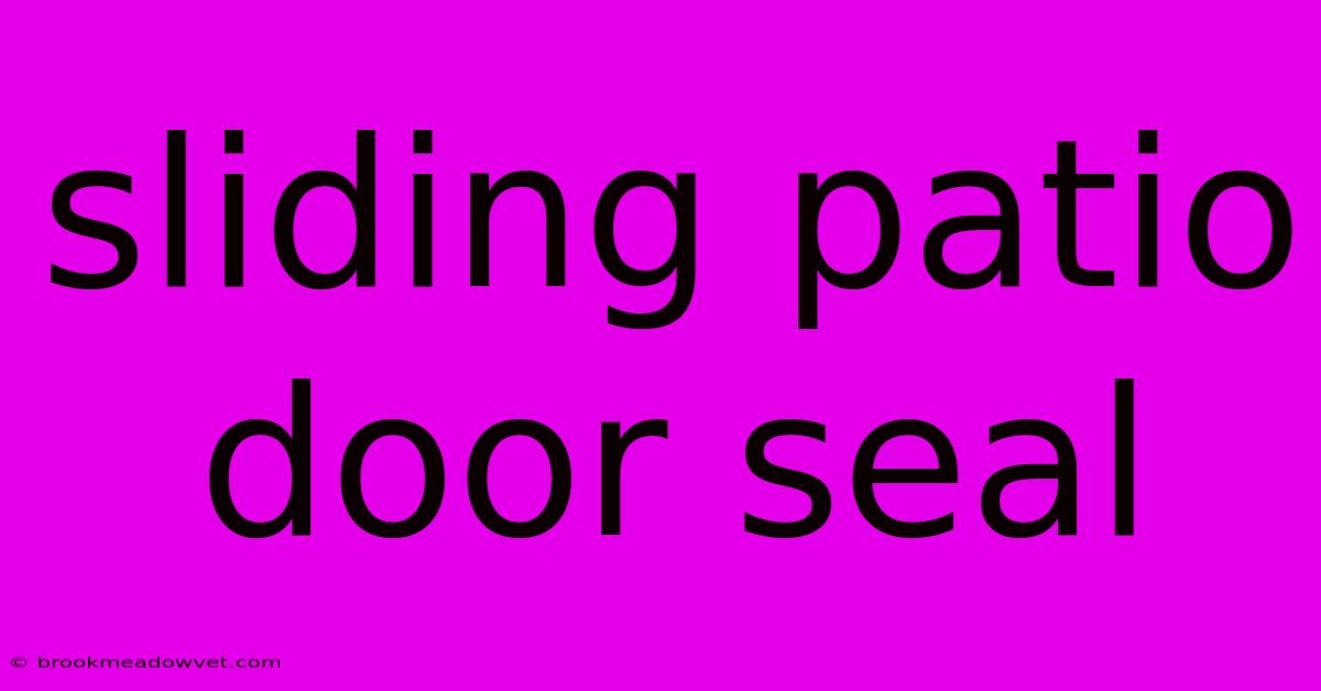 Sliding Patio Door Seal