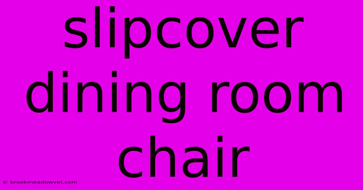 Slipcover Dining Room Chair