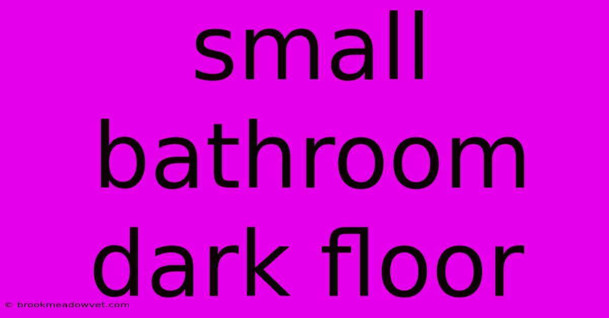 Small Bathroom Dark Floor