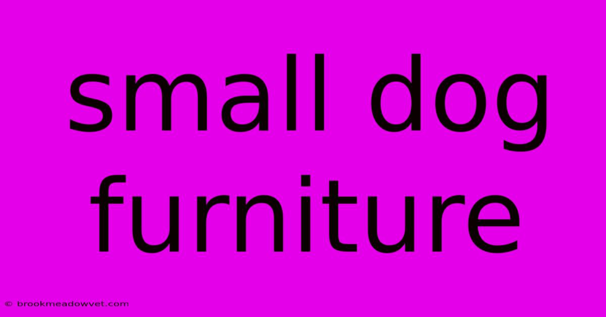 Small Dog Furniture