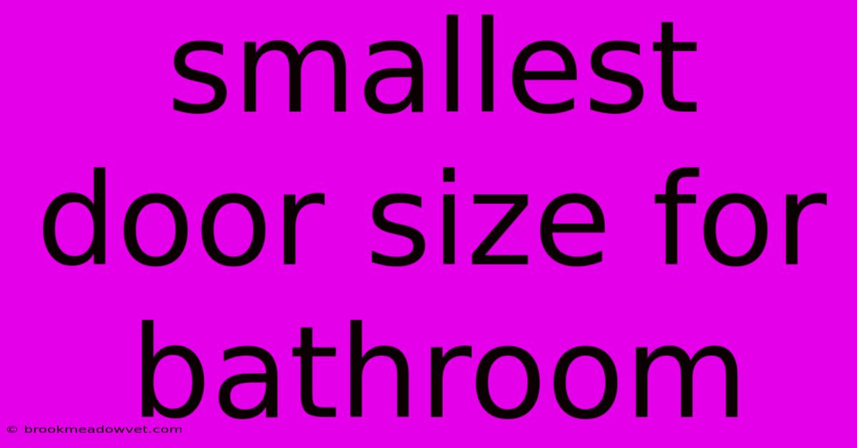 Smallest Door Size For Bathroom