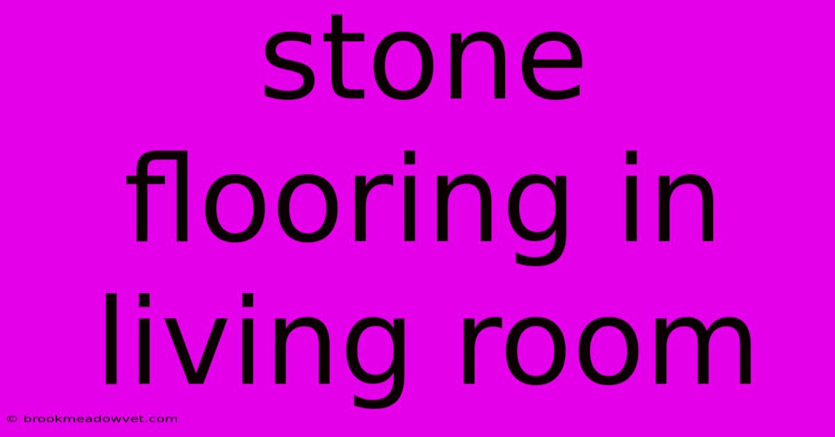 Stone Flooring In Living Room