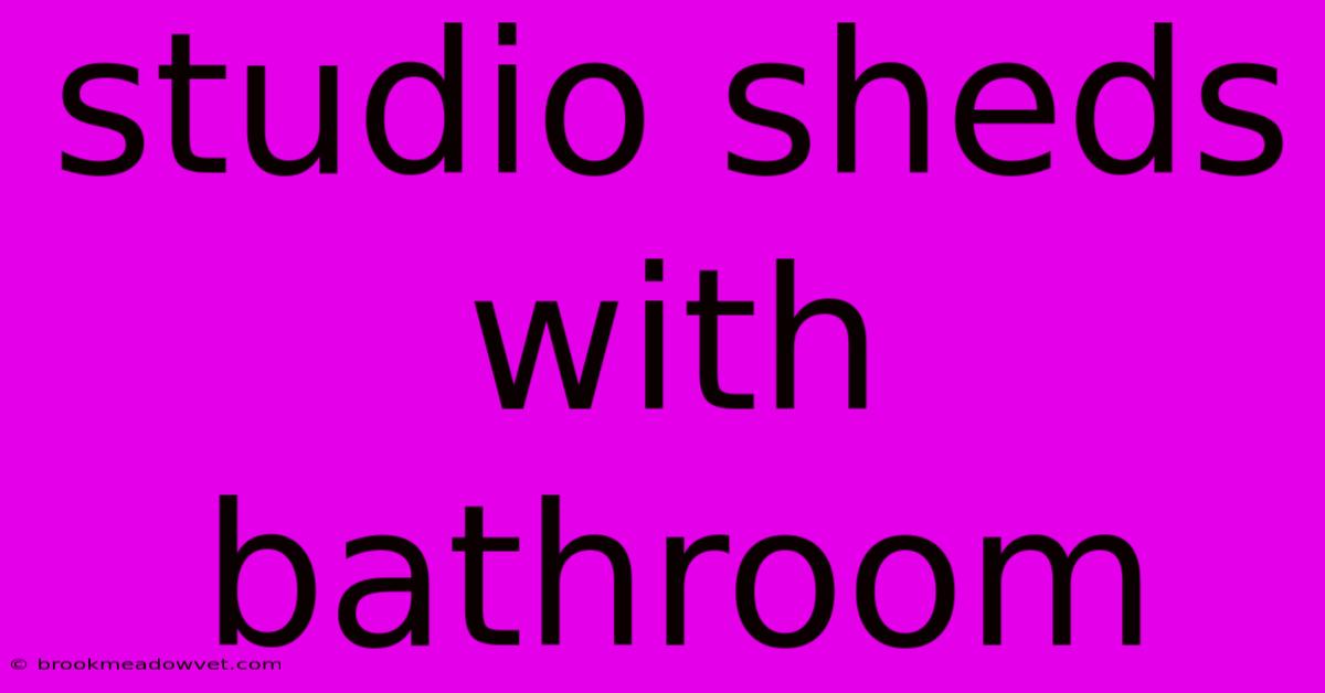 Studio Sheds With Bathroom