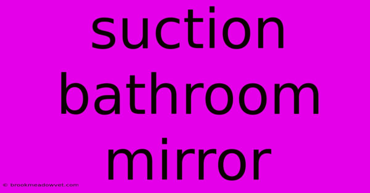 Suction Bathroom Mirror