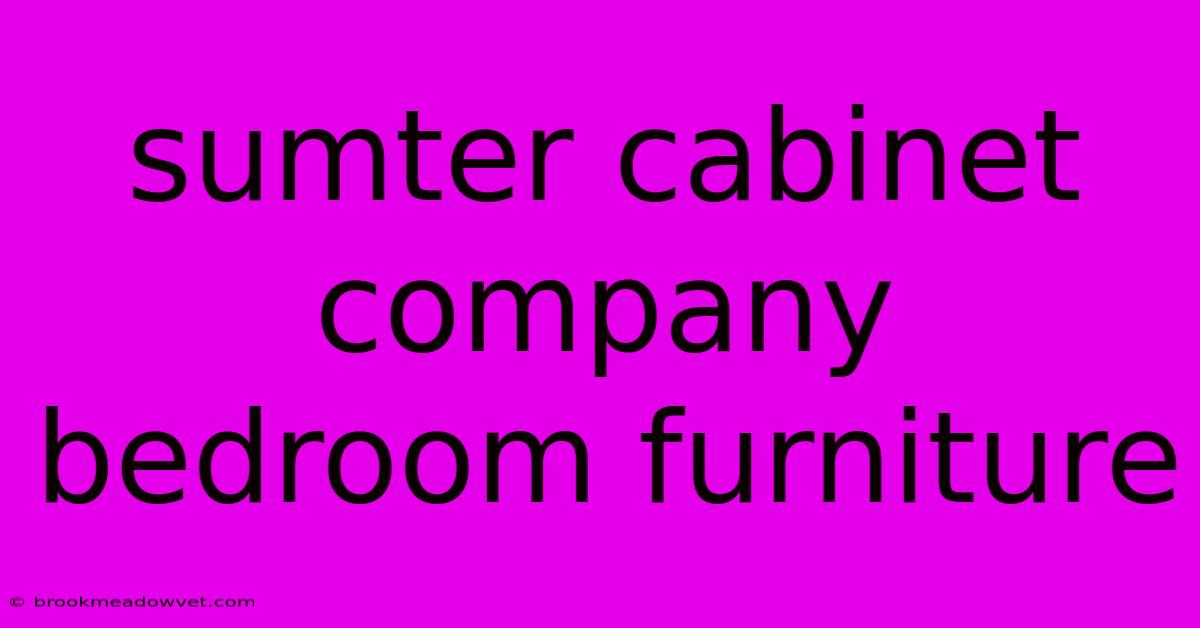 Sumter Cabinet Company Bedroom Furniture