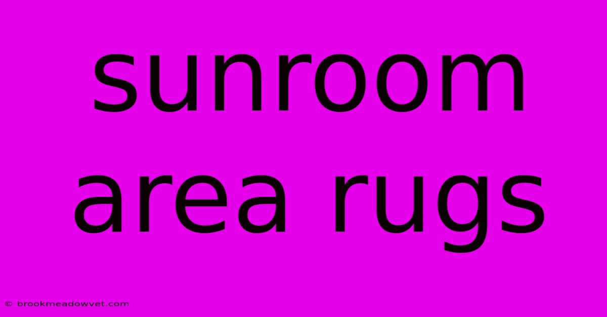 Sunroom Area Rugs