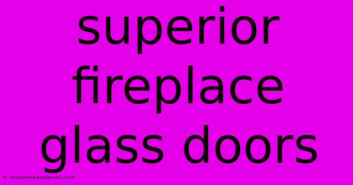 Superior Fireplace Glass Doors