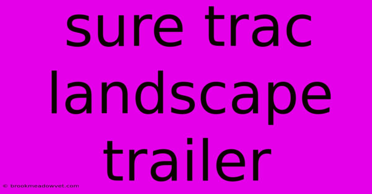 Sure Trac Landscape Trailer