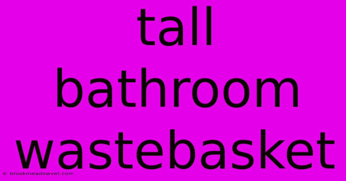 Tall Bathroom Wastebasket