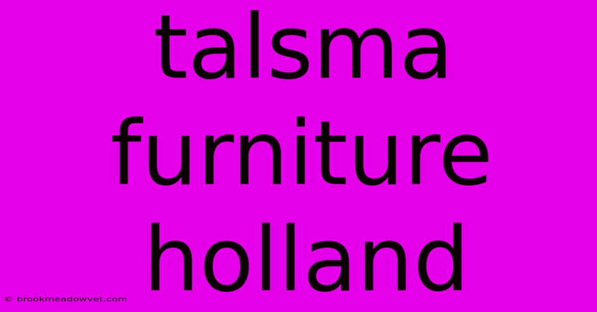 Talsma Furniture Holland