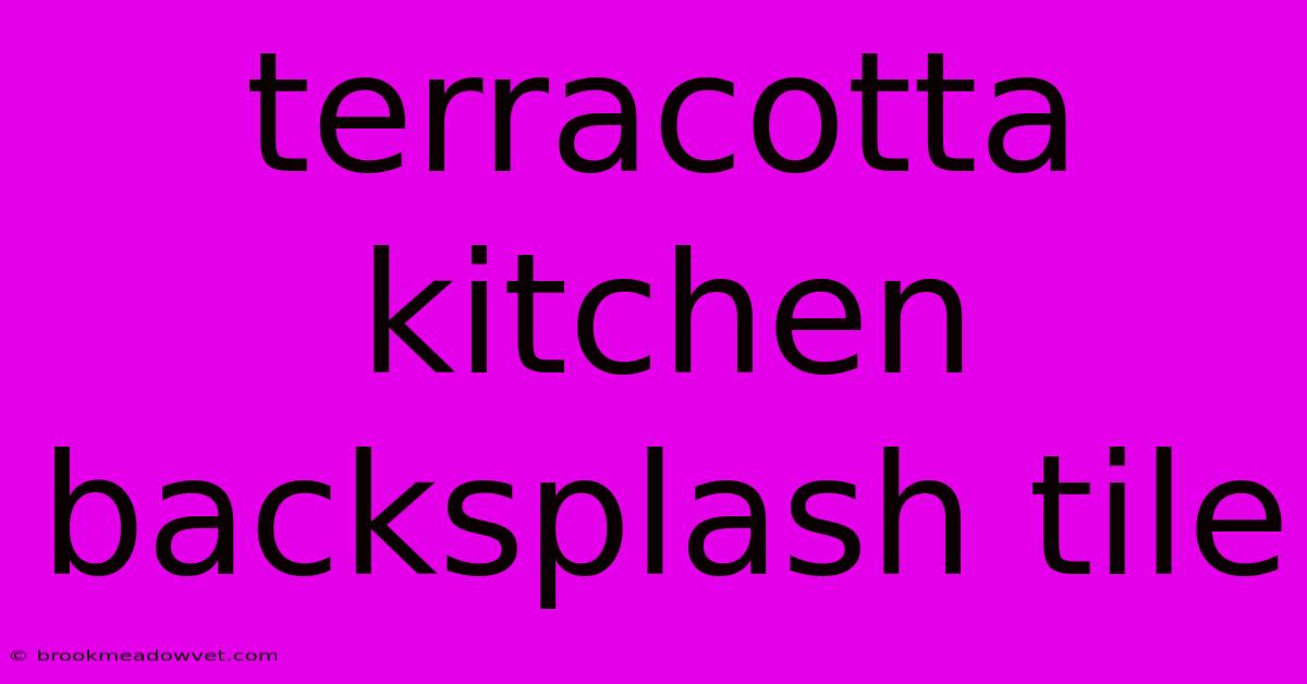 Terracotta Kitchen Backsplash Tile