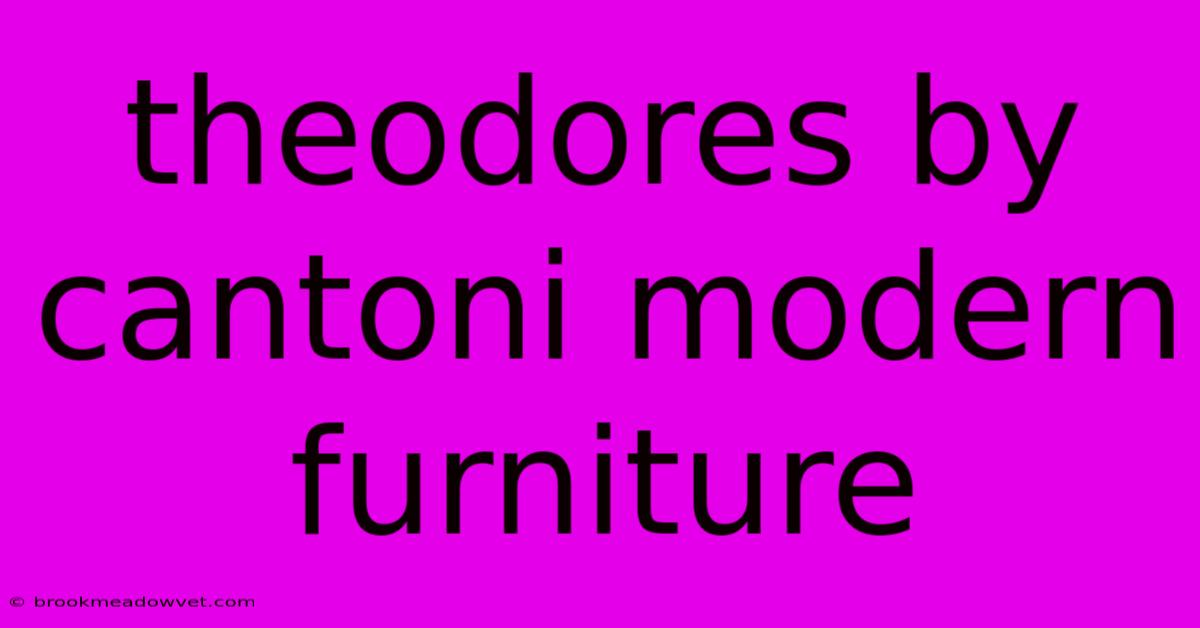 Theodores By Cantoni Modern Furniture