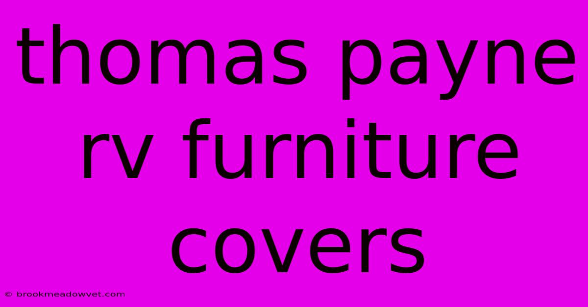 Thomas Payne Rv Furniture Covers