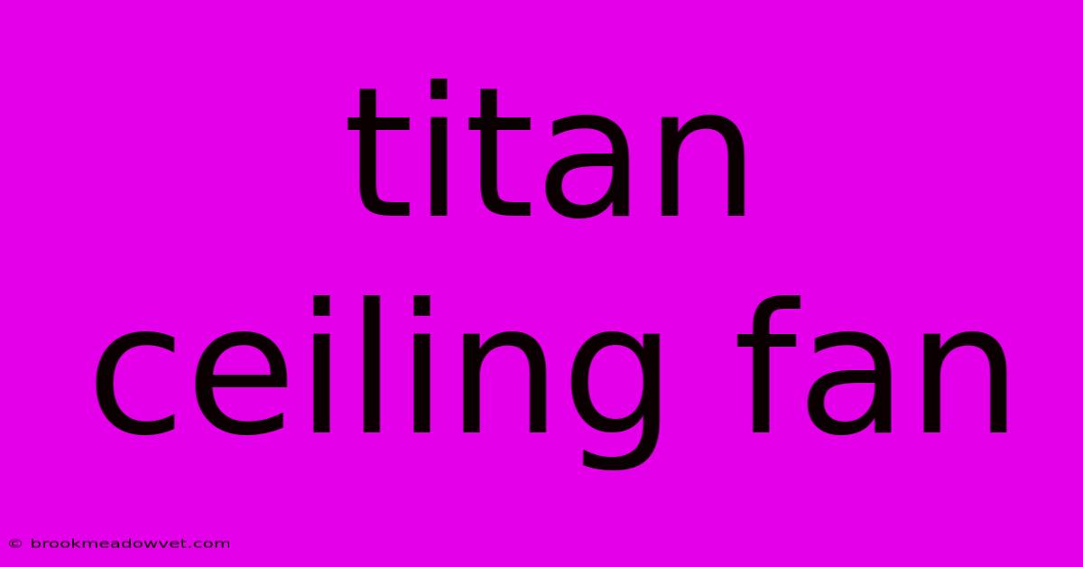 Titan Ceiling Fan